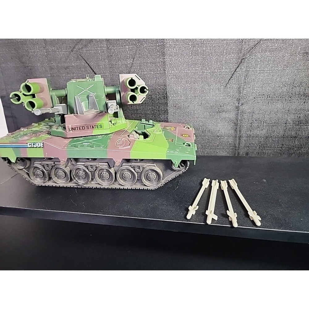 Vintage 1989 GIJoe ARAH Slaughters marauders Equalizer Tank With Missiles NICE